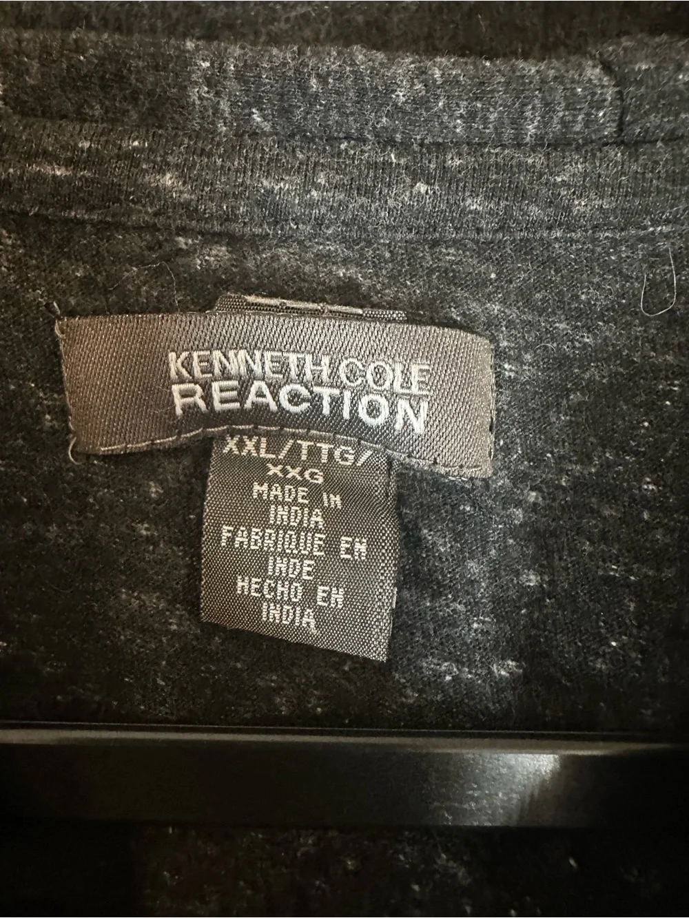 Kenneth Cole Reaction Men's Charcoal Gray Marled Pullover Hoodie XXL
